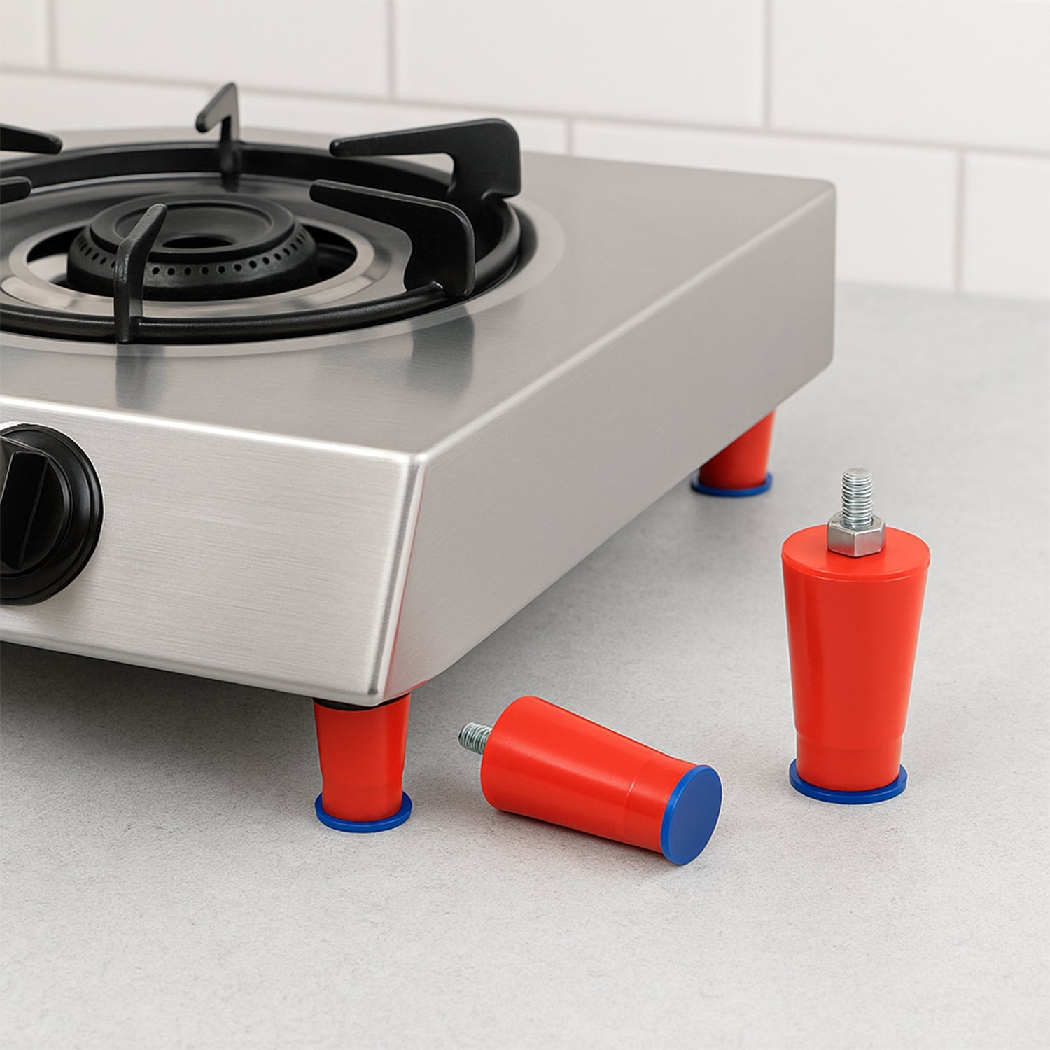 Heavy-Duty Universal Stove Legs for Gas Stove (4 Pc Set) Heavy-Duty Universal Stove Legs for Gas Stove (4 Pc Set)